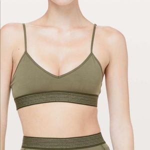 Lululemon principal dancer gold lining bralette